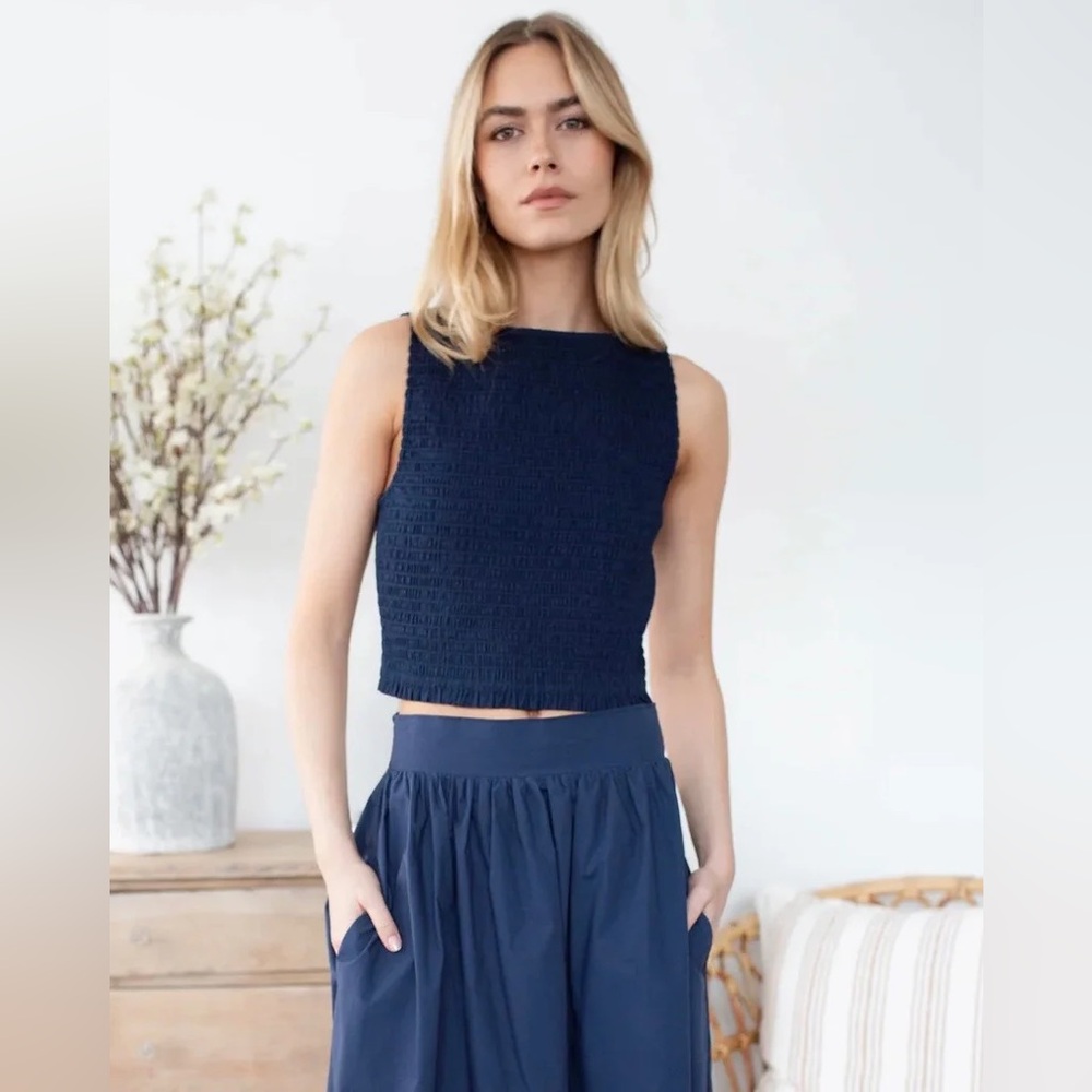 MAREA by Liz Joy CHARLOTTE TOP navy NWT